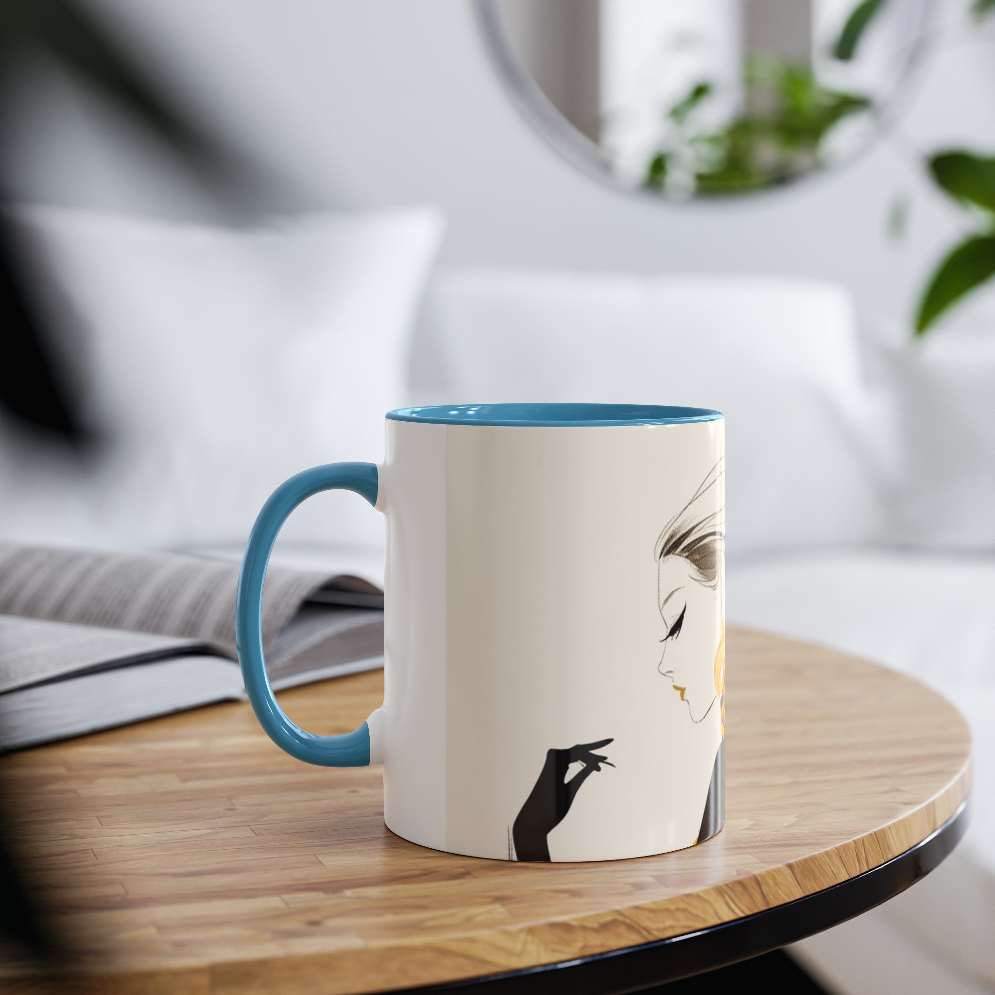 Two-Tone Coffee Mugs, 11oz