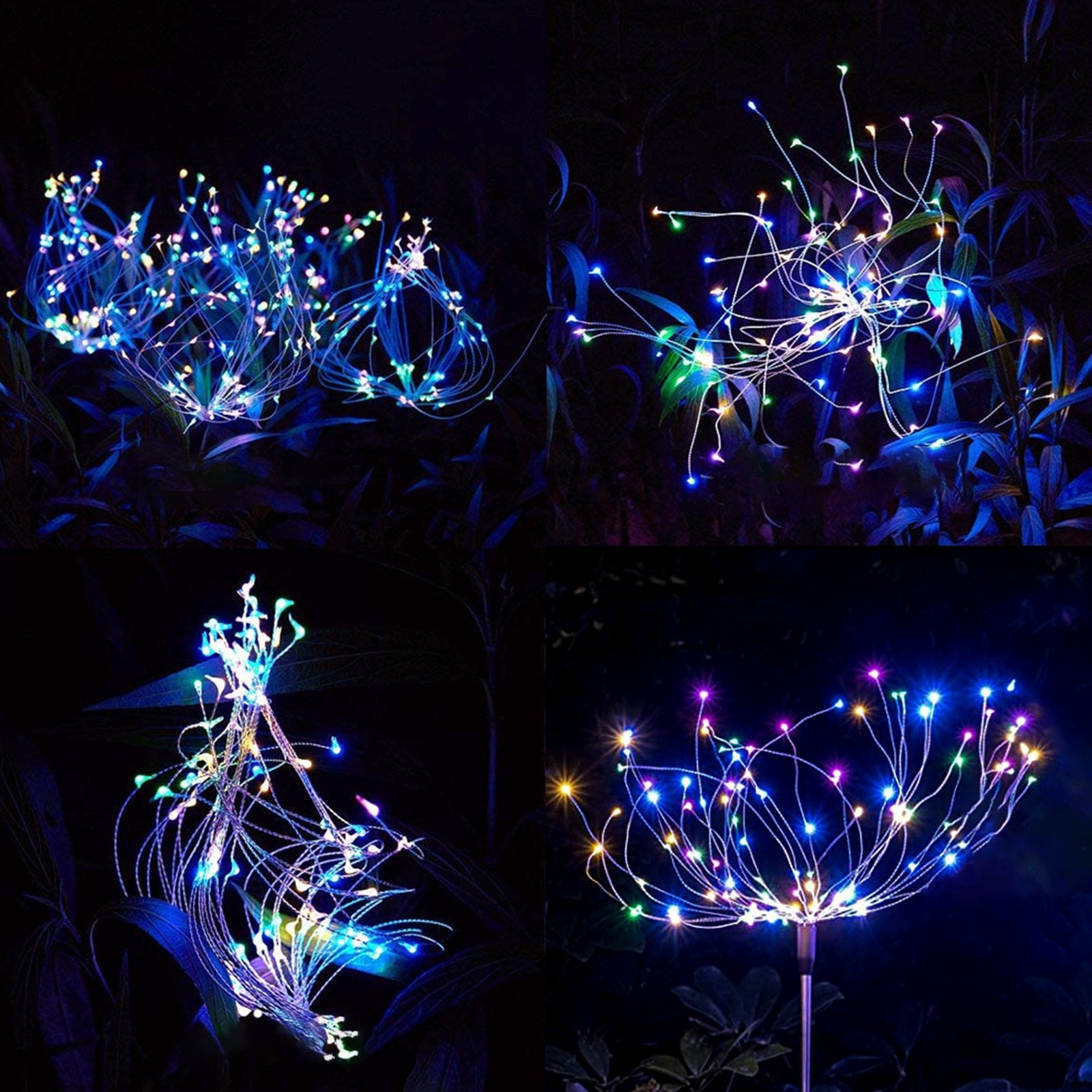 120 LED Solar Firework Lights Garden Decorative Christmas Lighting - Multicolor