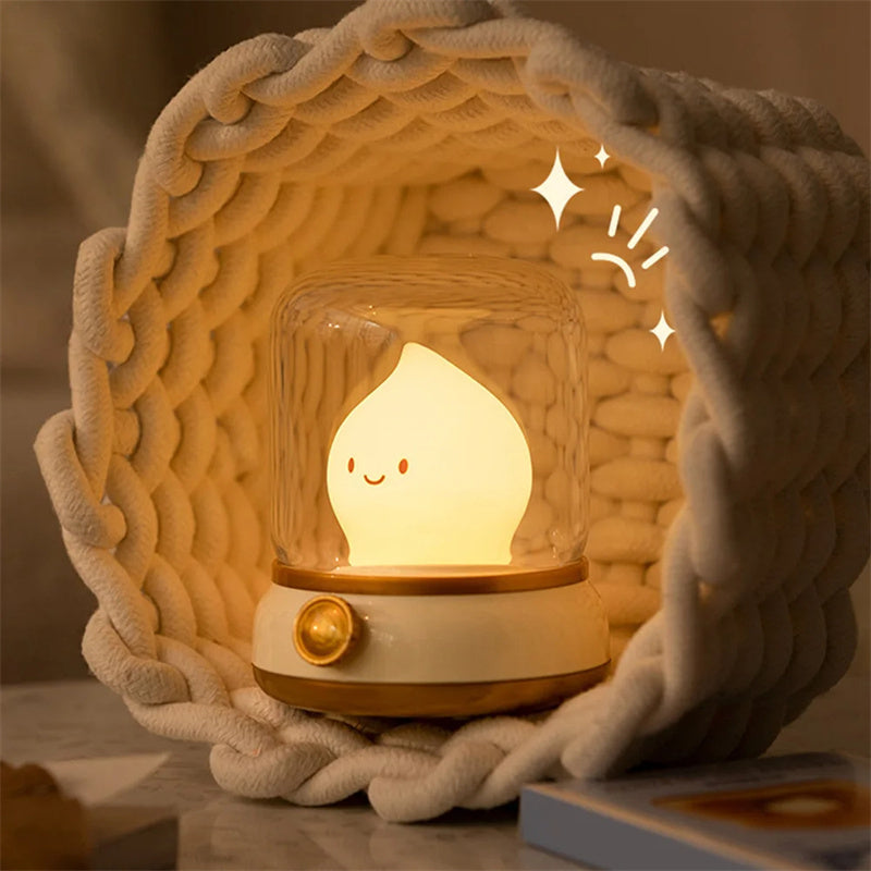 Mini Desktop LED Cute Night Light Creative USB Rechargeable Portable Cartoon Coffee Bar Hotel Bedroom Home Decoration TableLamps